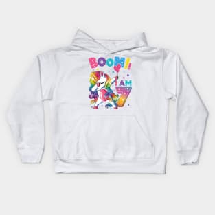 Kids Dabbing Birthday Shirt 7 Years Old Birthday Outfit Girls Kids Hoodie